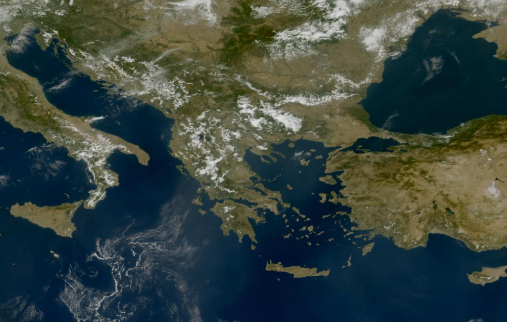 Τελευταία δορυφορική εικόνα νεφοκάλυψης
