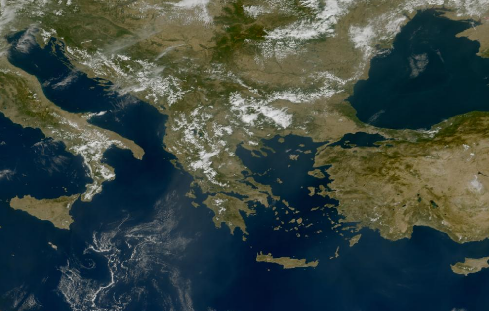 Τελευταία δορυφορική εικόνα νεφοκάλυψης