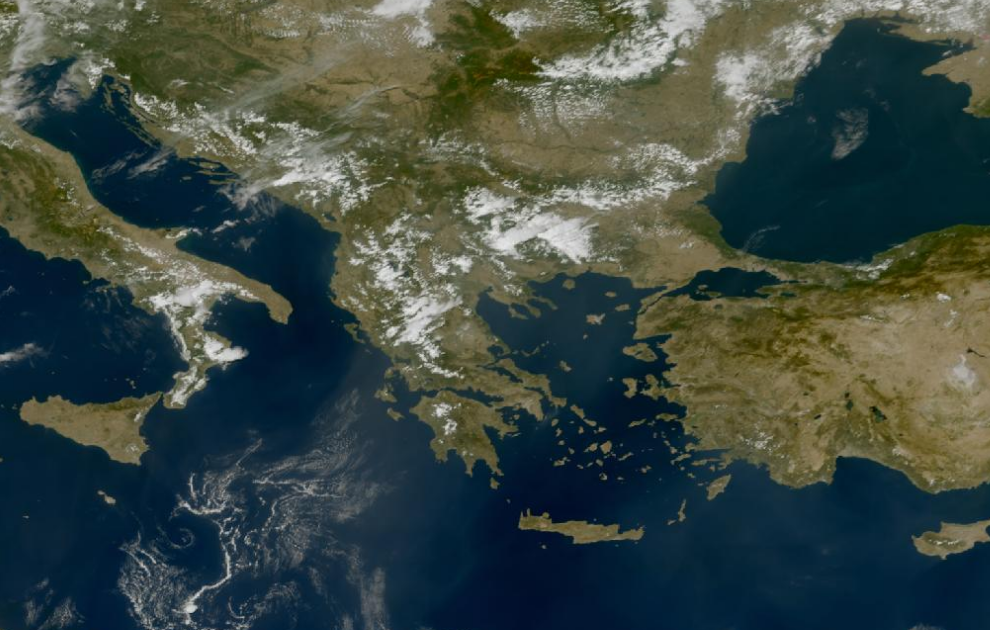 Τελευταία δορυφορική εικόνα νεφοκάλυψης