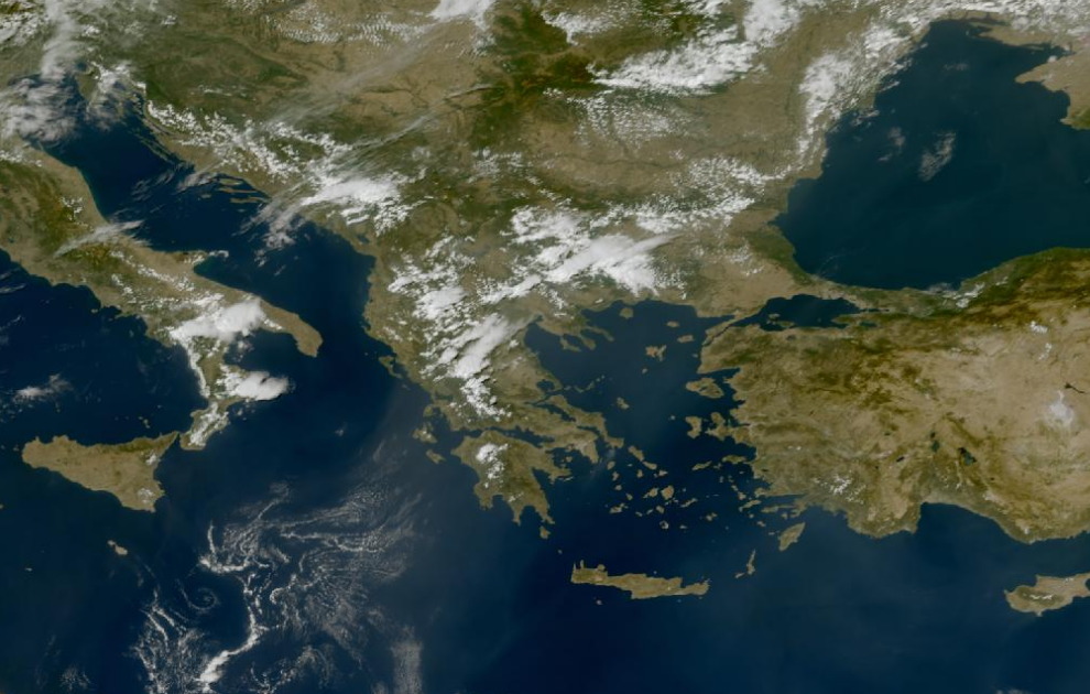 Τελευταία δορυφορική εικόνα νεφοκάλυψης