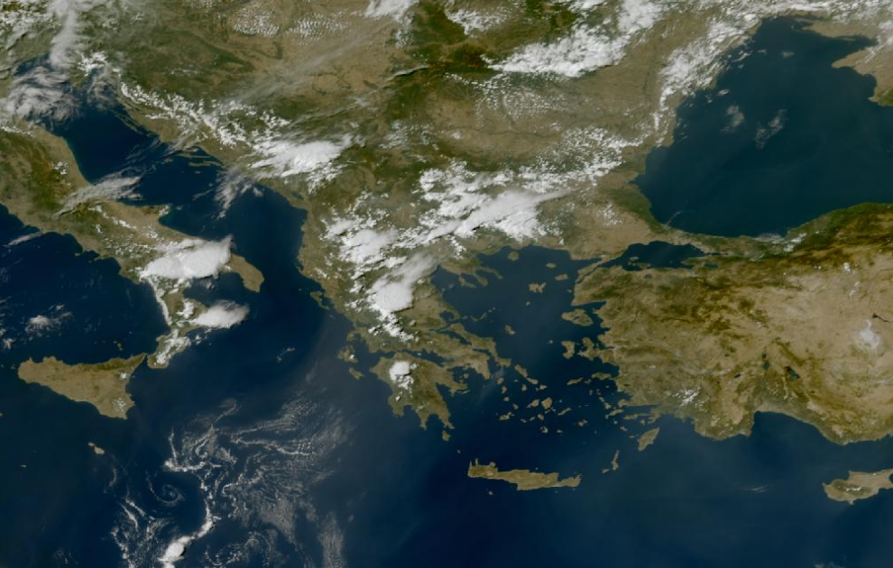 Τελευταία δορυφορική εικόνα νεφοκάλυψης