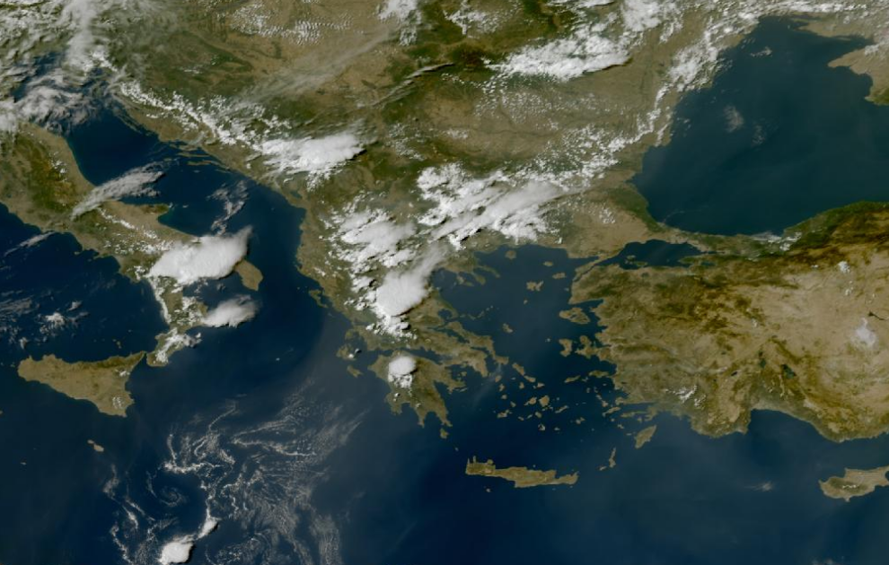 Τελευταία δορυφορική εικόνα νεφοκάλυψης