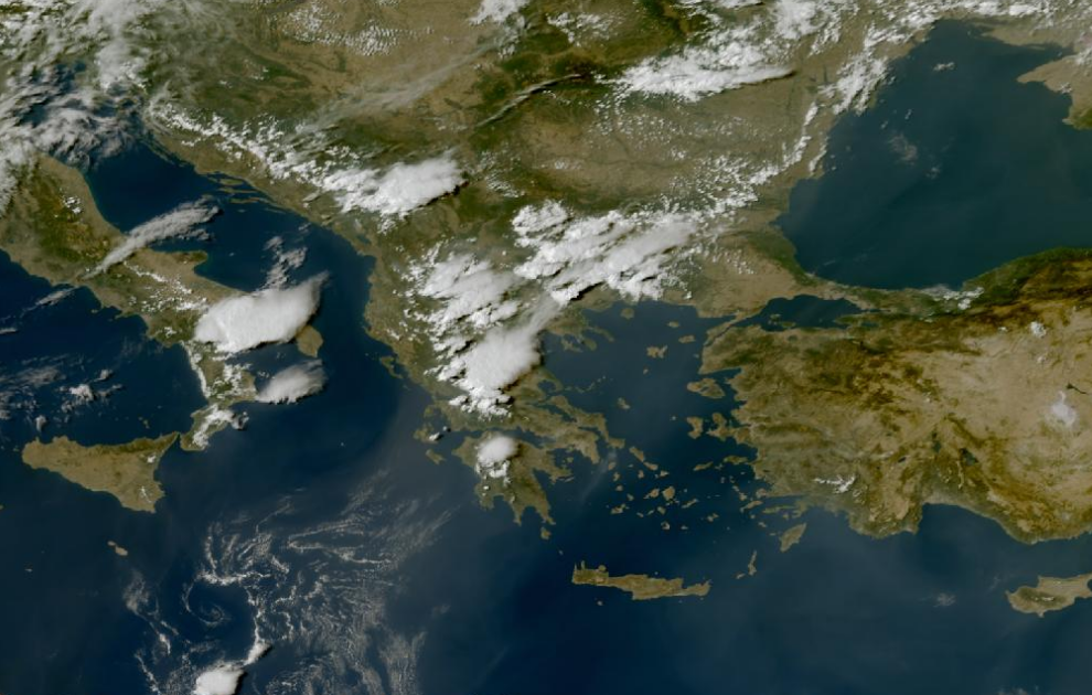 Τελευταία δορυφορική εικόνα νεφοκάλυψης