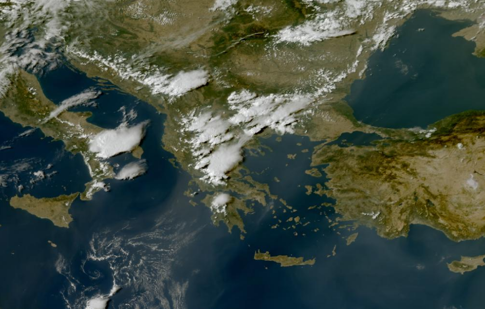 Τελευταία δορυφορική εικόνα νεφοκάλυψης