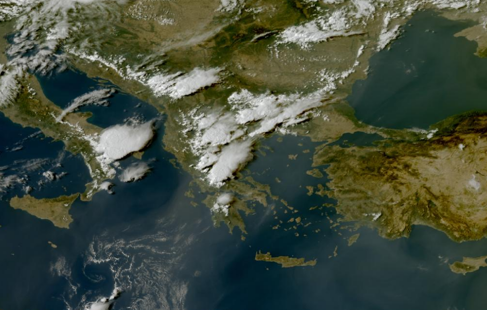 Τελευταία δορυφορική εικόνα νεφοκάλυψης