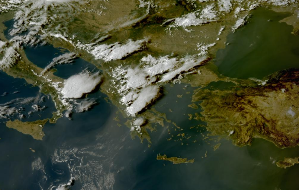 Τελευταία δορυφορική εικόνα νεφοκάλυψης