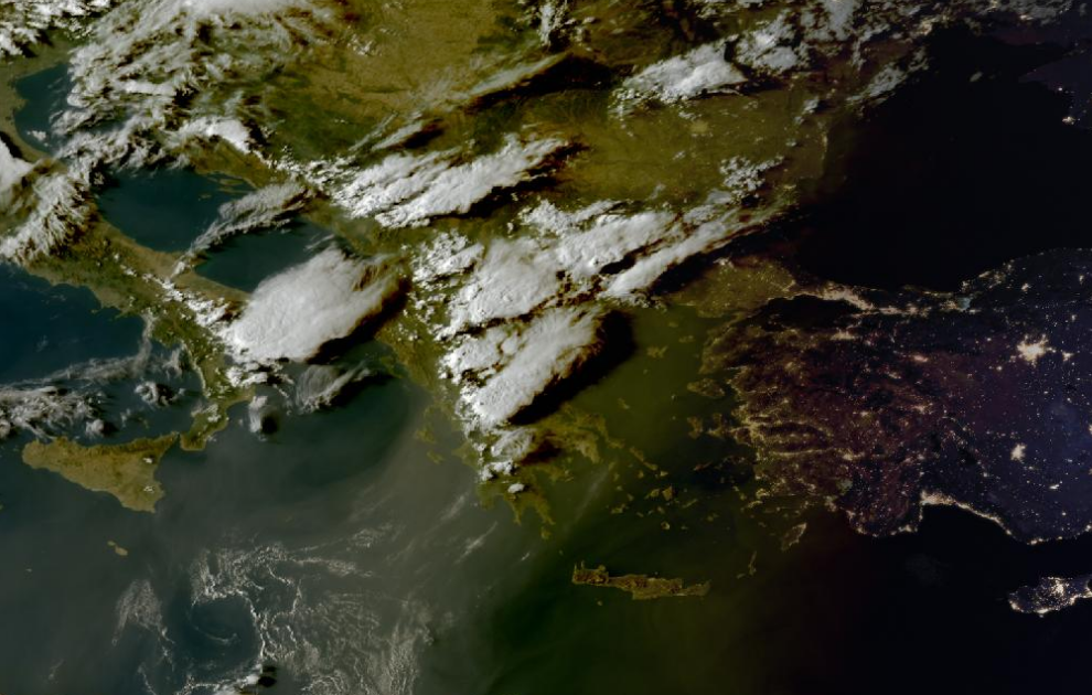 Τελευταία δορυφορική εικόνα νεφοκάλυψης