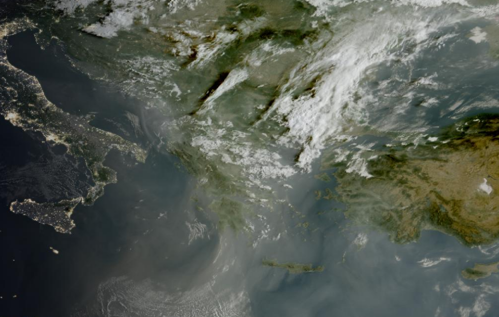 Τελευταία δορυφορική εικόνα νεφοκάλυψης