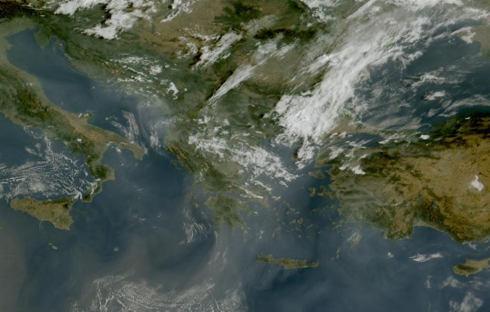 Τελευταία δορυφορική εικόνα νεφοκάλυψης