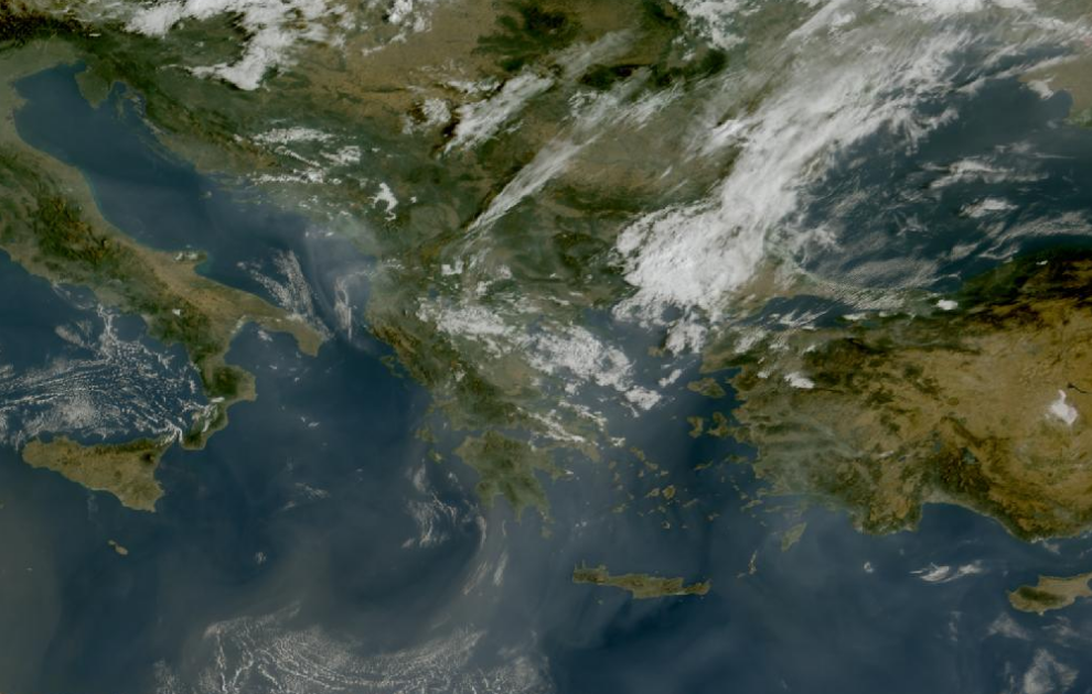 Τελευταία δορυφορική εικόνα νεφοκάλυψης