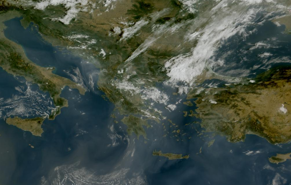 Τελευταία δορυφορική εικόνα νεφοκάλυψης