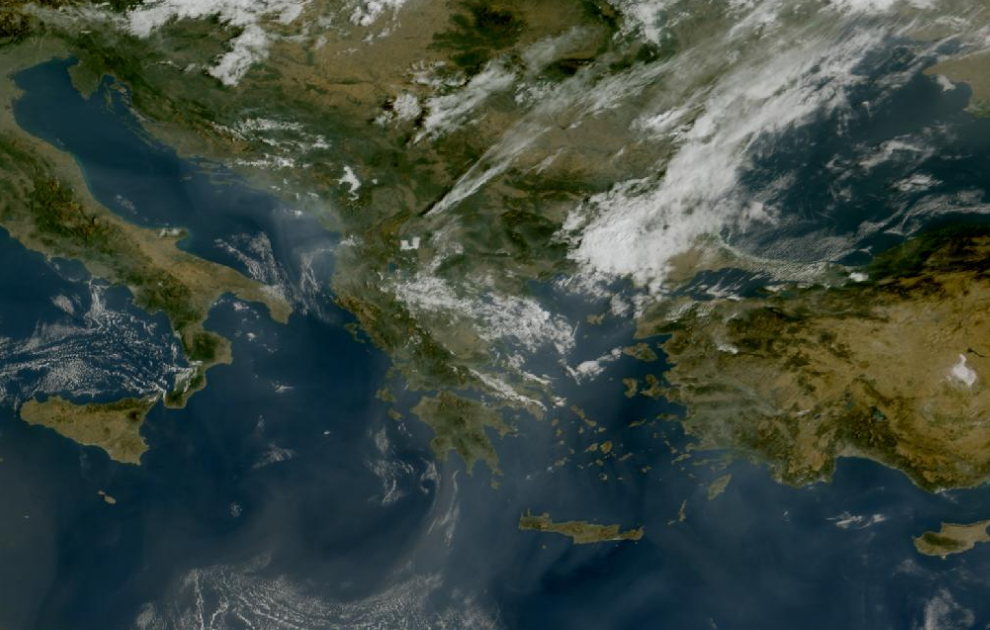 Τελευταία δορυφορική εικόνα νεφοκάλυψης