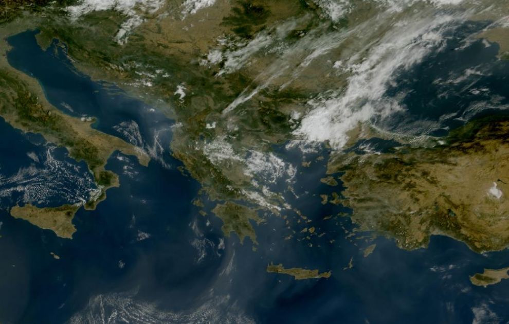 Τελευταία δορυφορική εικόνα νεφοκάλυψης
