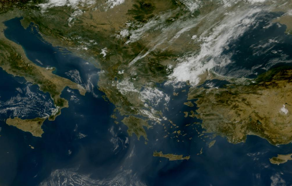 Τελευταία δορυφορική εικόνα νεφοκάλυψης