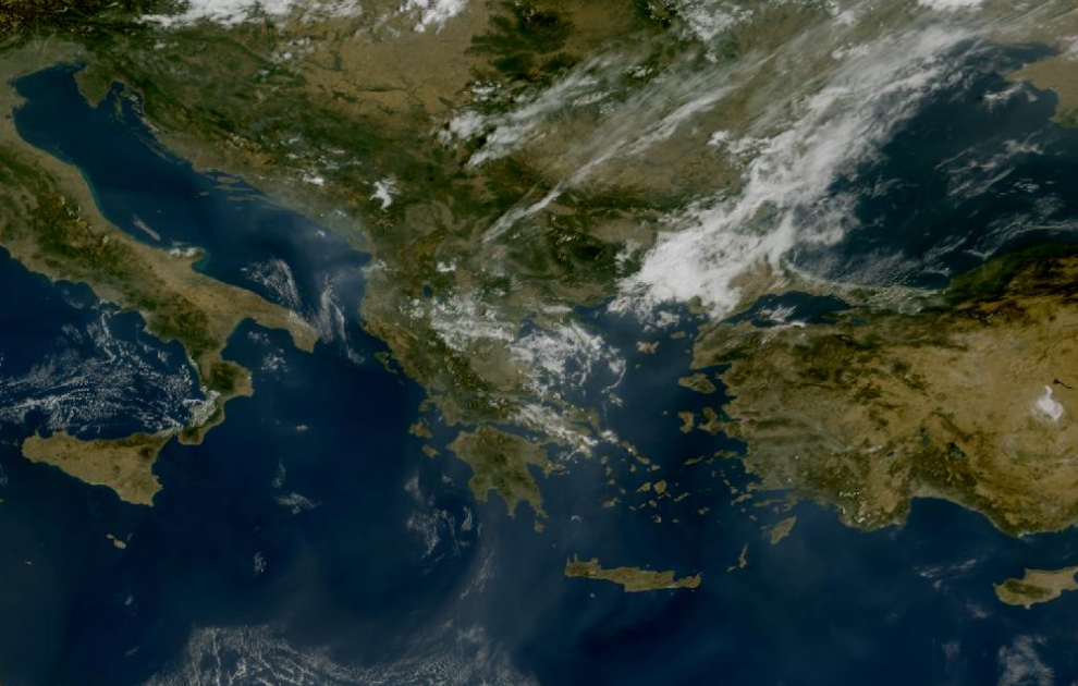 Τελευταία δορυφορική εικόνα νεφοκάλυψης