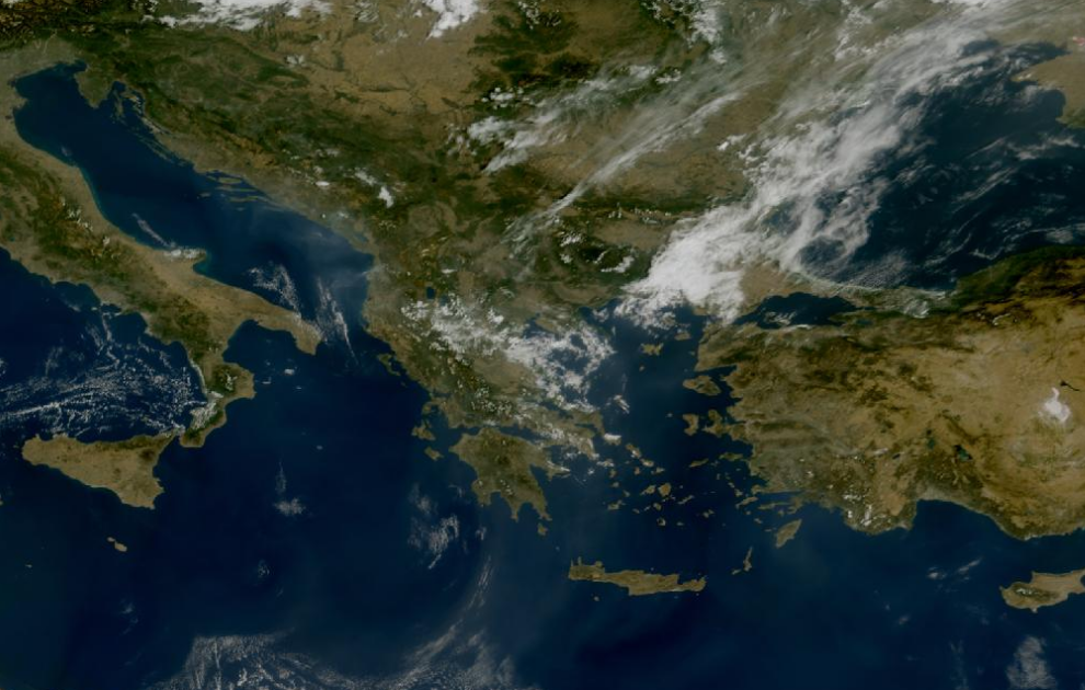 Τελευταία δορυφορική εικόνα νεφοκάλυψης