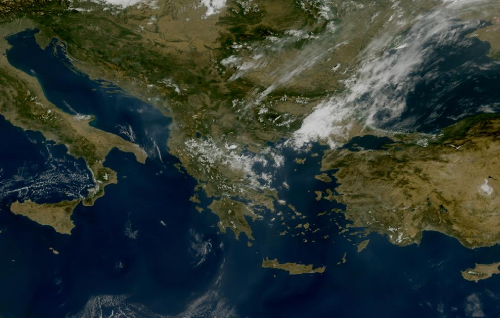 Τελευταία δορυφορική εικόνα νεφοκάλυψης