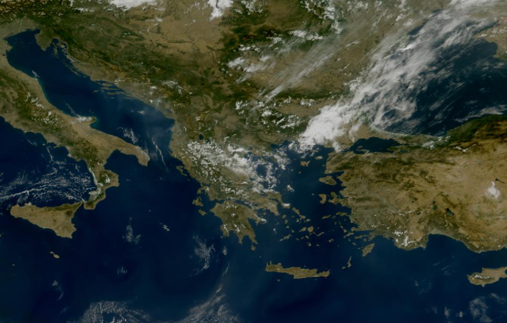 Τελευταία δορυφορική εικόνα νεφοκάλυψης