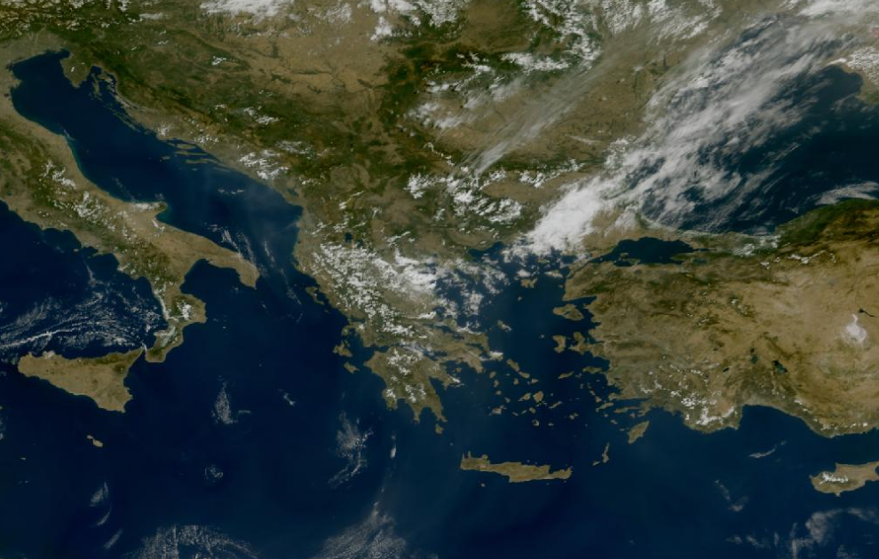 Τελευταία δορυφορική εικόνα νεφοκάλυψης