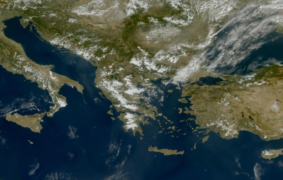 Τελευταία δορυφορική εικόνα νεφοκάλυψης