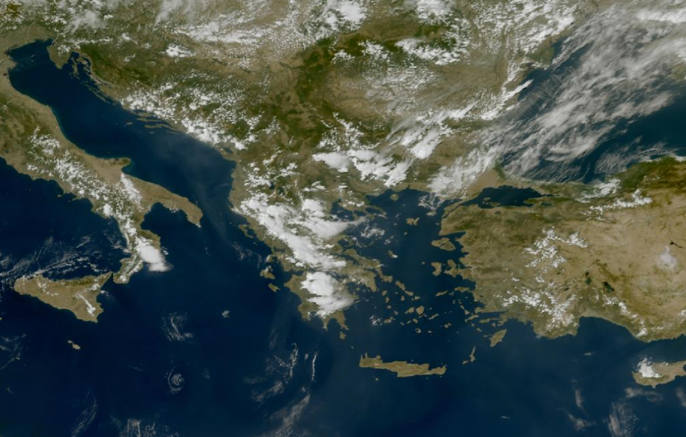 Τελευταία δορυφορική εικόνα νεφοκάλυψης