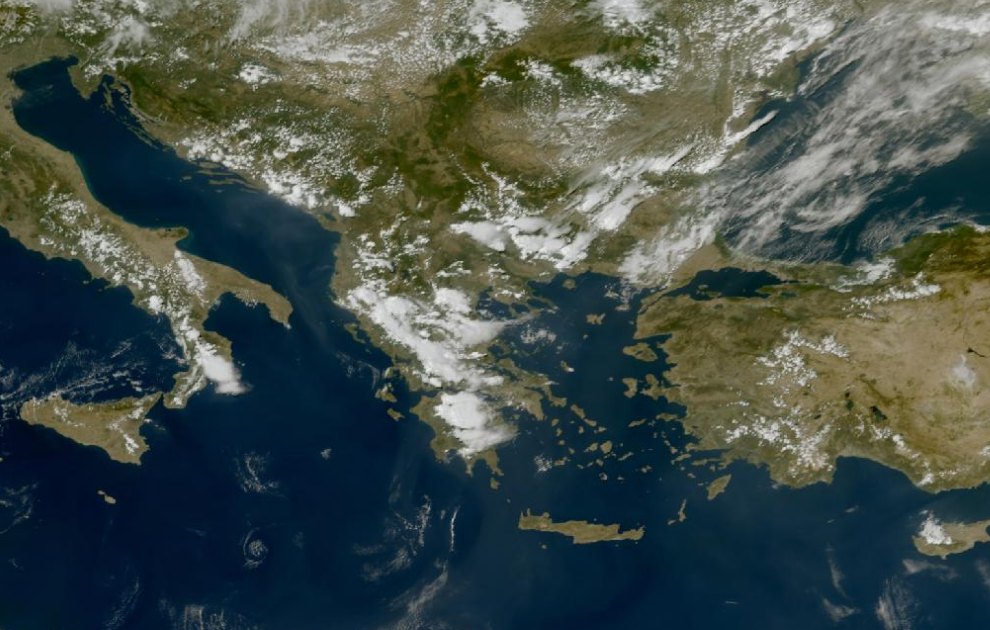 Τελευταία δορυφορική εικόνα νεφοκάλυψης