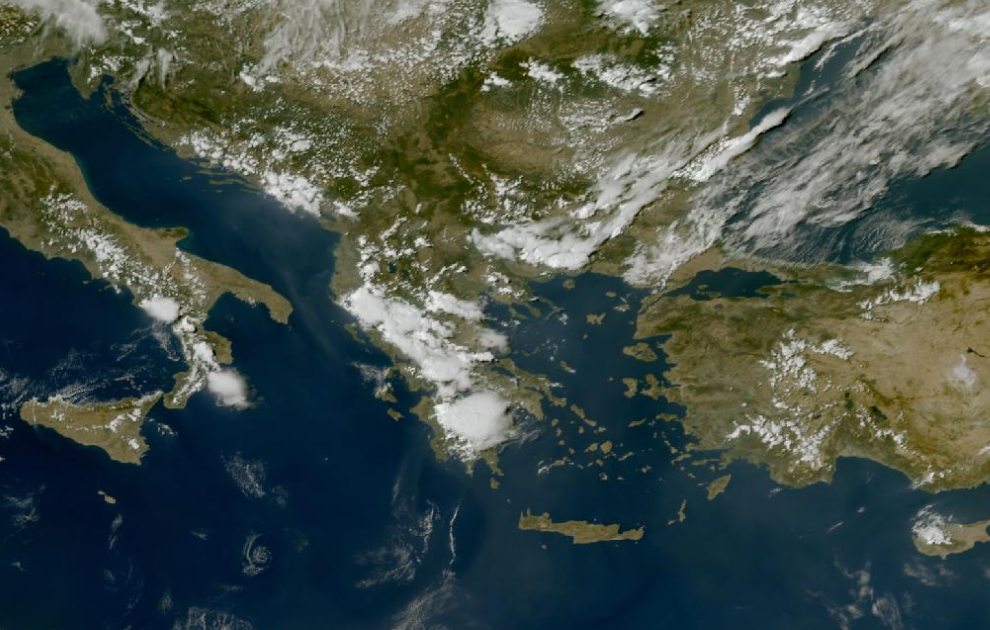 Τελευταία δορυφορική εικόνα νεφοκάλυψης
