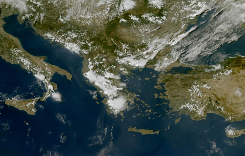 Τελευταία δορυφορική εικόνα νεφοκάλυψης