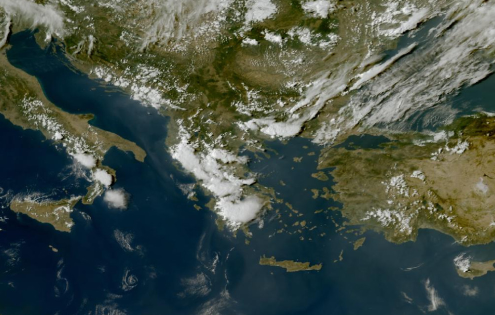 Τελευταία δορυφορική εικόνα νεφοκάλυψης