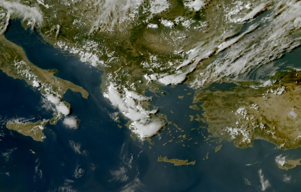 Τελευταία δορυφορική εικόνα νεφοκάλυψης