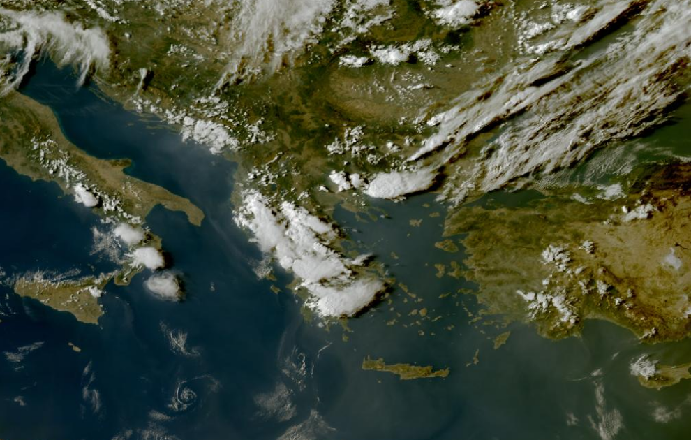 Τελευταία δορυφορική εικόνα νεφοκάλυψης