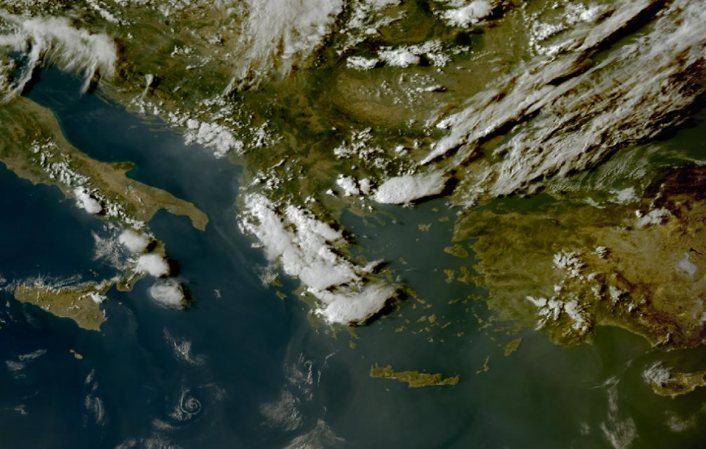 Τελευταία δορυφορική εικόνα νεφοκάλυψης
