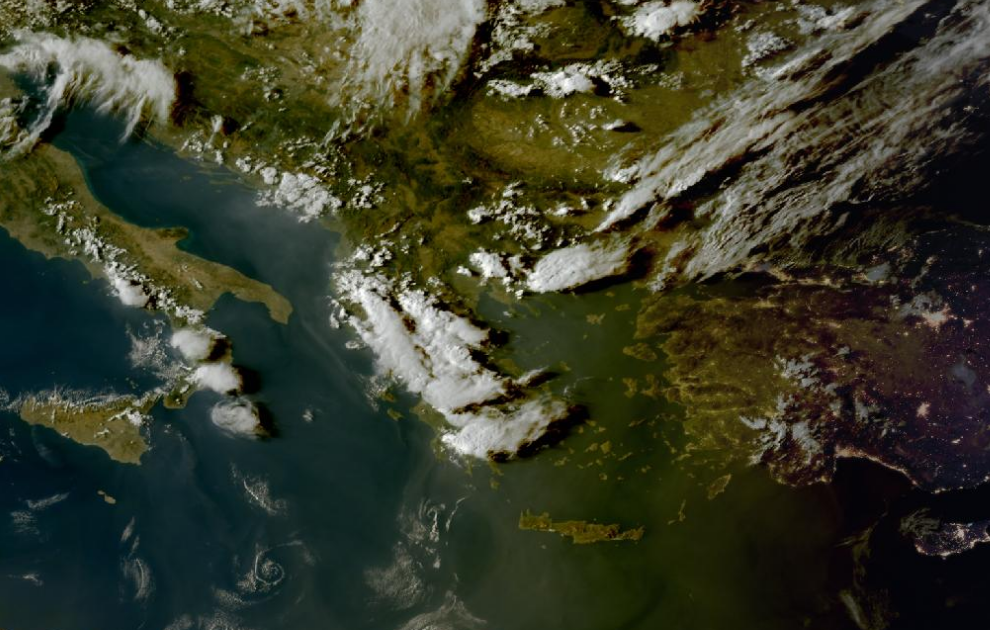 Τελευταία δορυφορική εικόνα νεφοκάλυψης