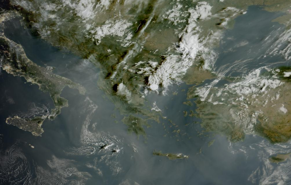 Τελευταία δορυφορική εικόνα νεφοκάλυψης