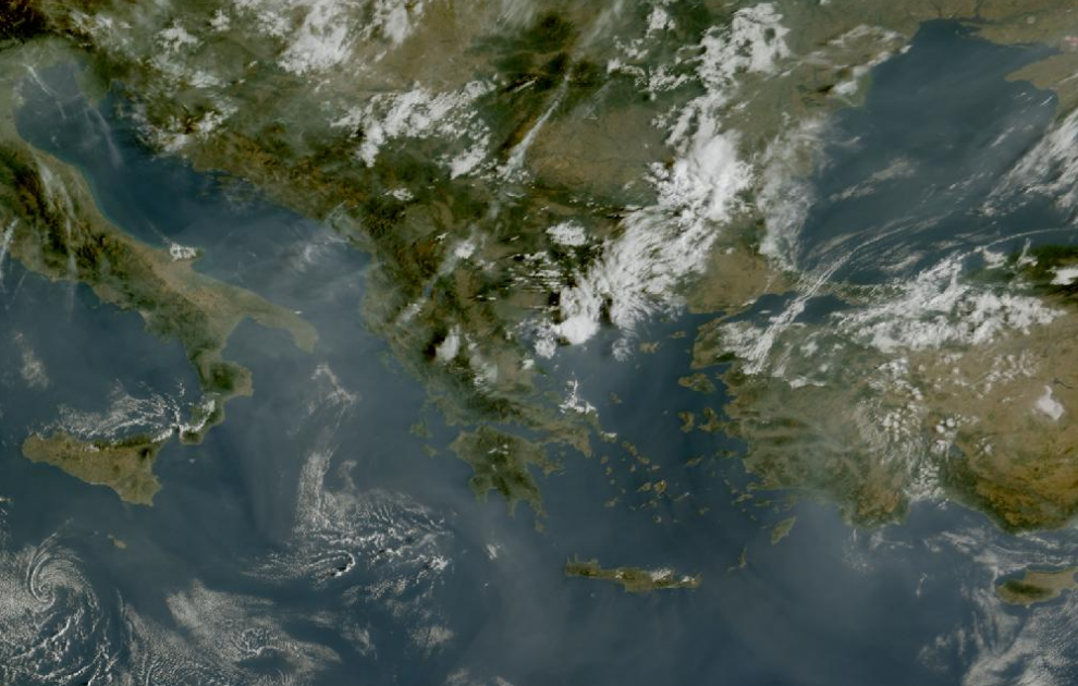 Τελευταία δορυφορική εικόνα νεφοκάλυψης