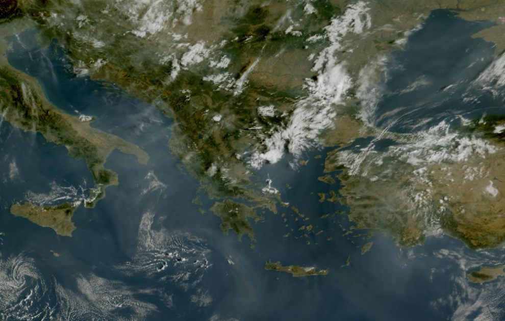 Τελευταία δορυφορική εικόνα νεφοκάλυψης