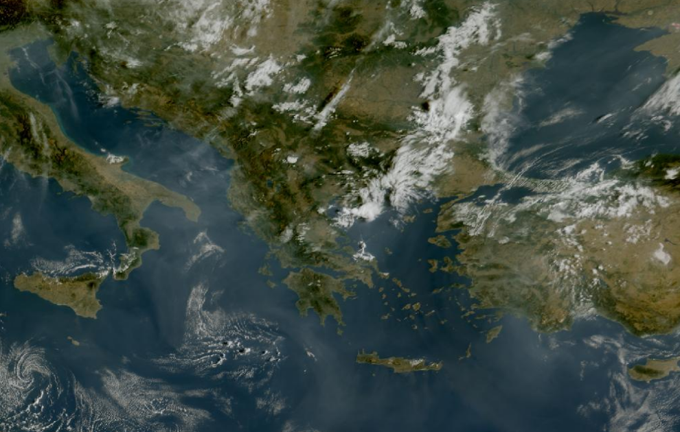 Τελευταία δορυφορική εικόνα νεφοκάλυψης
