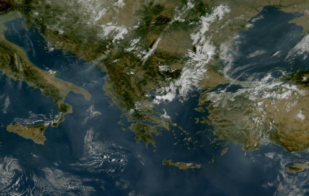Τελευταία δορυφορική εικόνα νεφοκάλυψης