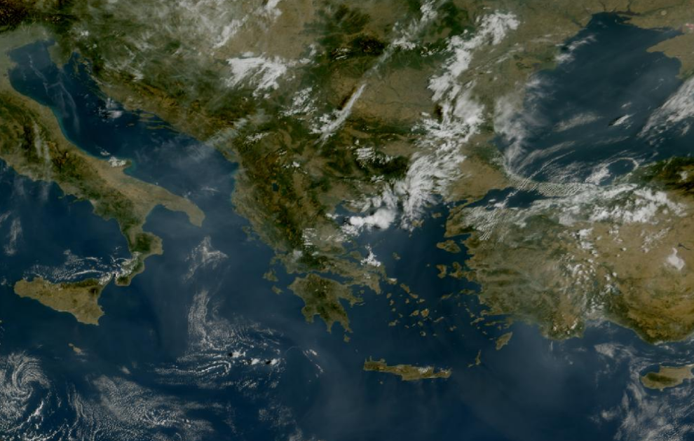 Τελευταία δορυφορική εικόνα νεφοκάλυψης