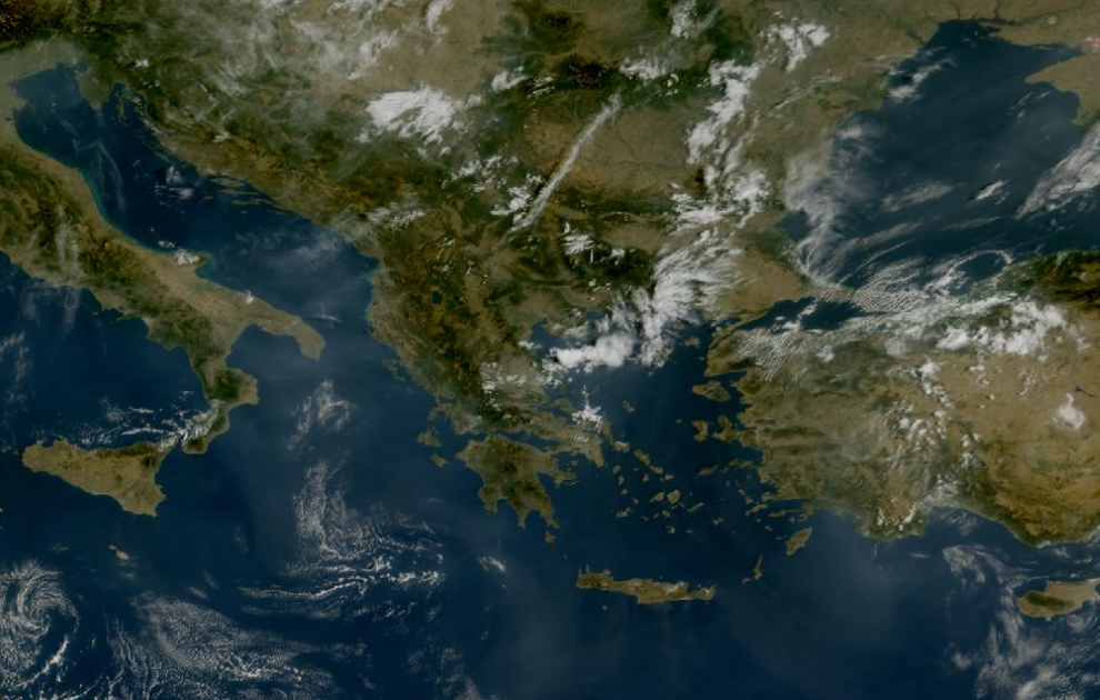 Τελευταία δορυφορική εικόνα νεφοκάλυψης