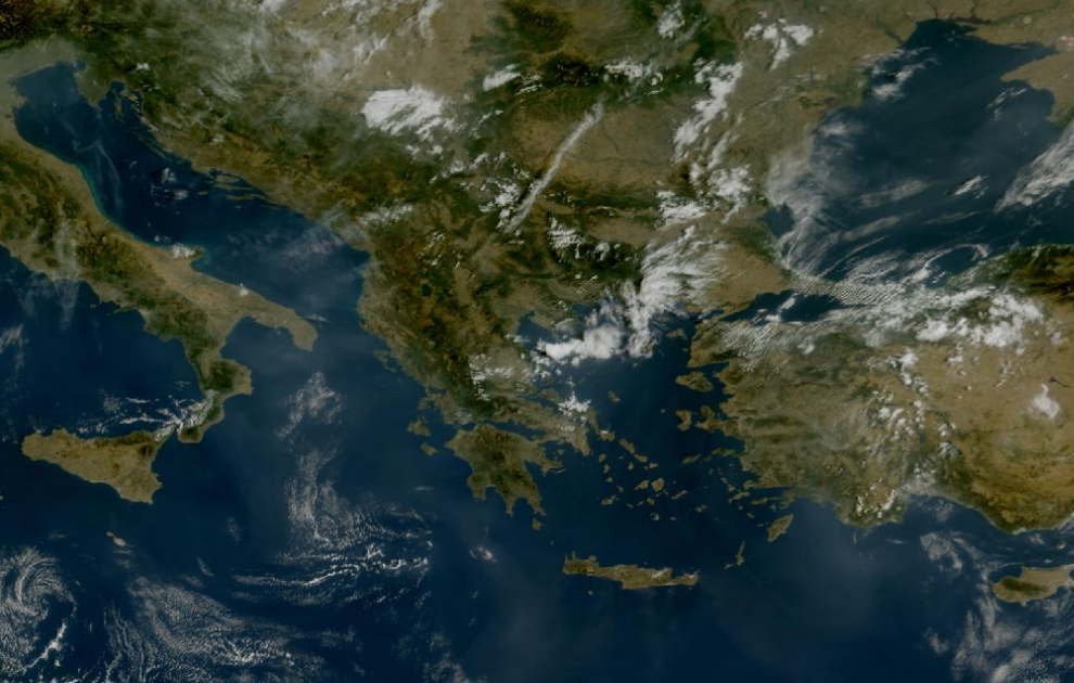 Τελευταία δορυφορική εικόνα νεφοκάλυψης