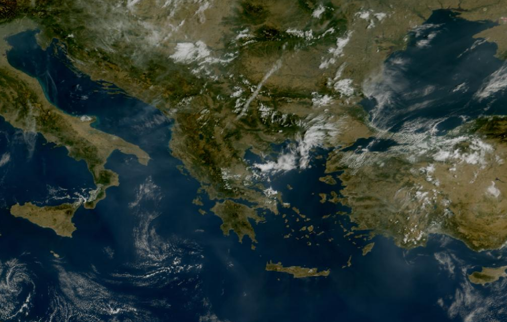 Τελευταία δορυφορική εικόνα νεφοκάλυψης