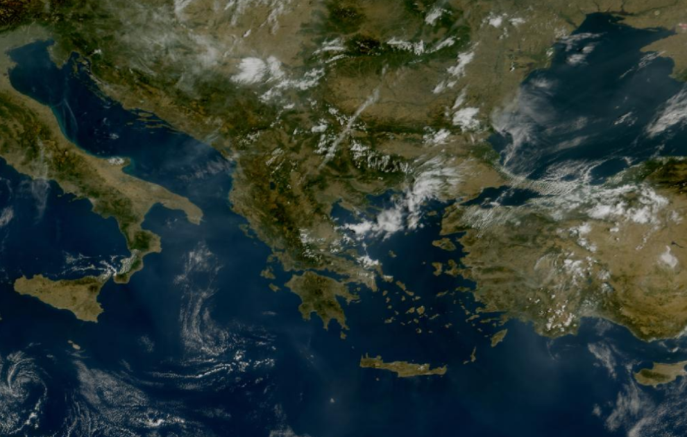 Τελευταία δορυφορική εικόνα νεφοκάλυψης