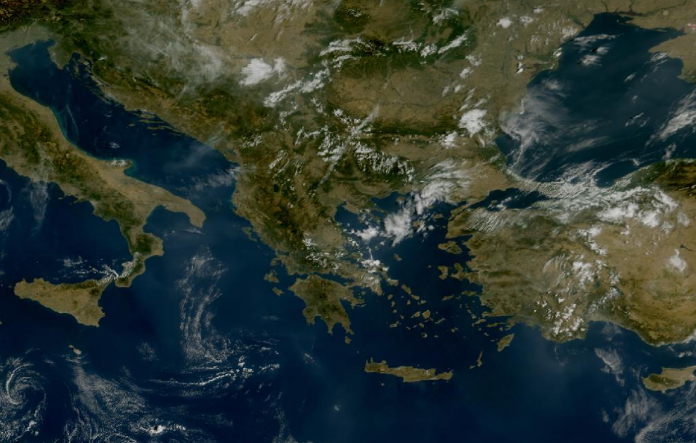 Τελευταία δορυφορική εικόνα νεφοκάλυψης
