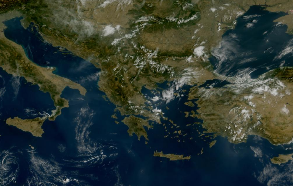 Τελευταία δορυφορική εικόνα νεφοκάλυψης