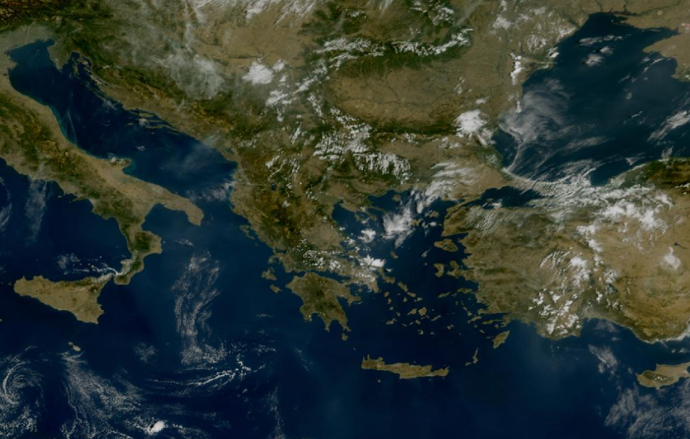 Τελευταία δορυφορική εικόνα νεφοκάλυψης