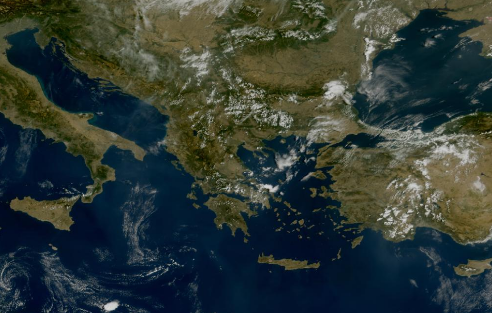Τελευταία δορυφορική εικόνα νεφοκάλυψης