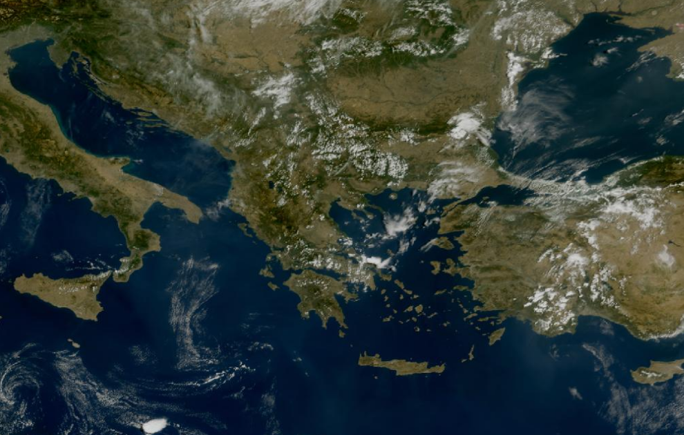 Τελευταία δορυφορική εικόνα νεφοκάλυψης