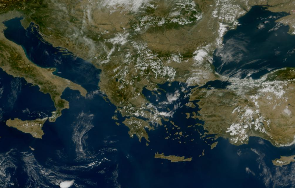 Τελευταία δορυφορική εικόνα νεφοκάλυψης