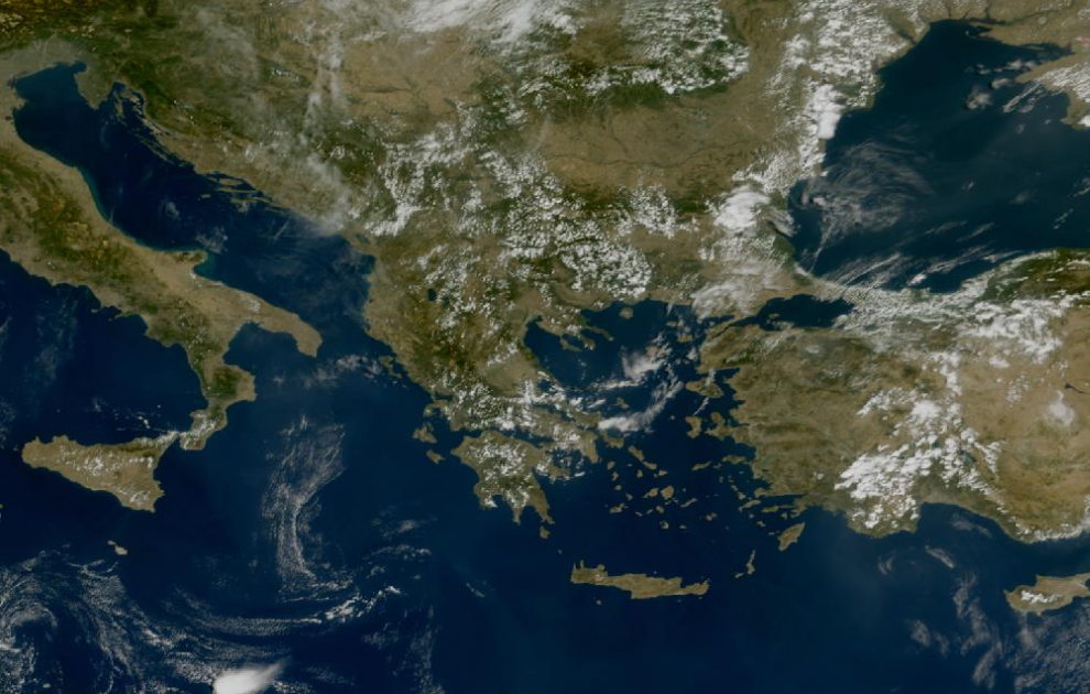 Τελευταία δορυφορική εικόνα νεφοκάλυψης